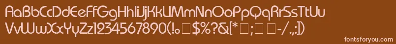 Шрифт BauhausMedium – розовые шрифты на коричневом фоне