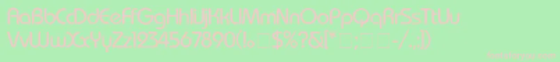 BauhausMedium Font – Pink Fonts on Green Background
