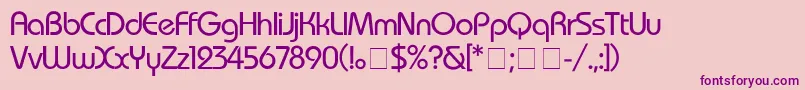 BauhausMedium Font – Purple Fonts on Pink Background