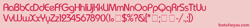 BauhausMedium Font – Red Fonts on Pink Background