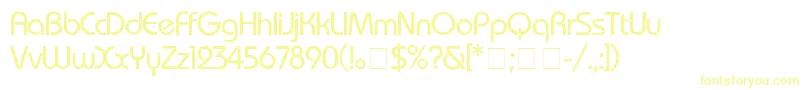 BauhausMedium Font – Yellow Fonts on White Background