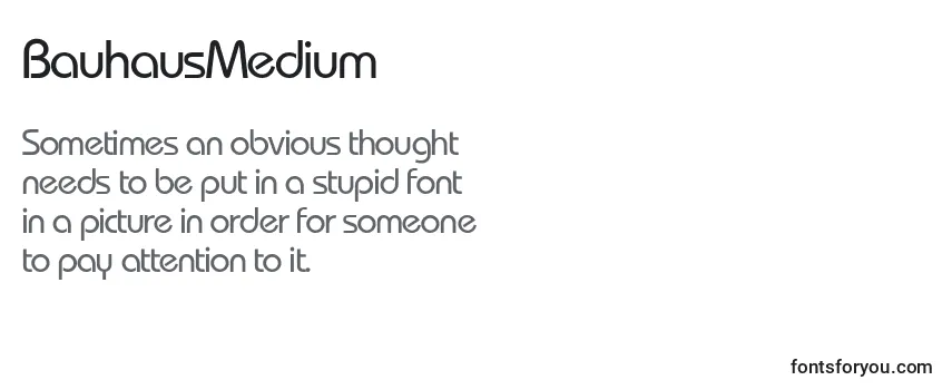 Review of the BauhausMedium Font