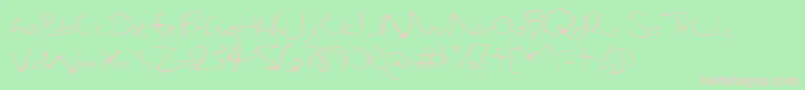 Dael Font – Pink Fonts on Green Background