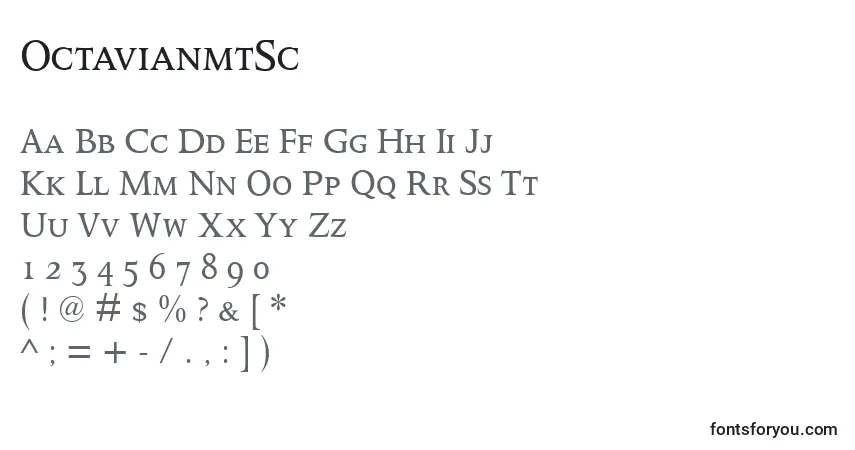 Schriftart OctavianmtSc – Alphabet, Zahlen, spezielle Symbole