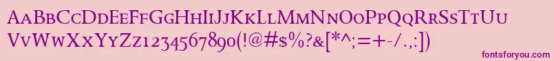 OctavianmtSc Font – Purple Fonts on Pink Background