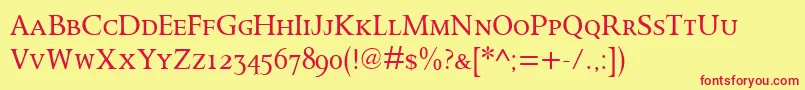 OctavianmtSc Font – Red Fonts on Yellow Background