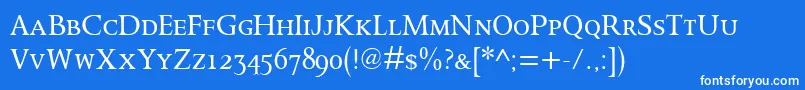 OctavianmtSc Font – White Fonts on Blue Background