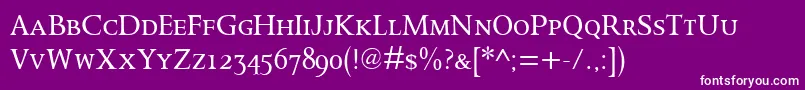 OctavianmtSc Font – White Fonts on Purple Background