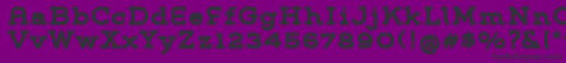 フォントGroverSlabBold – 紫の背景に黒い文字