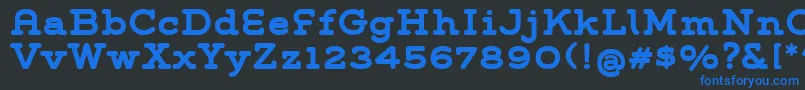 GroverSlabBold Font – Blue Fonts on Black Background