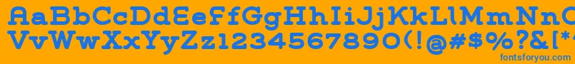 GroverSlabBold Font – Blue Fonts on Orange Background