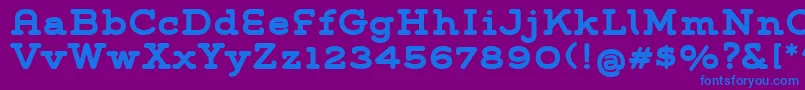 GroverSlabBold Font – Blue Fonts on Purple Background