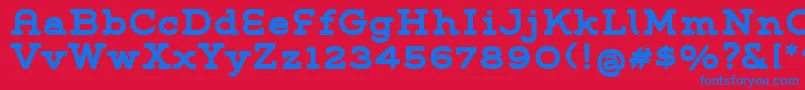 GroverSlabBold Font – Blue Fonts on Red Background