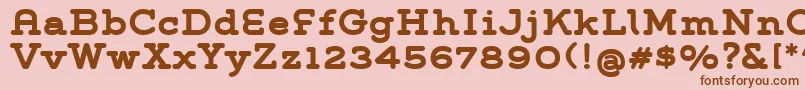 GroverSlabBold Font – Brown Fonts on Pink Background