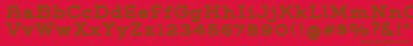 GroverSlabBold-Schriftart – Braune Schriften auf rotem Hintergrund