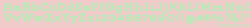 GroverSlabBold Font – Green Fonts on Pink Background