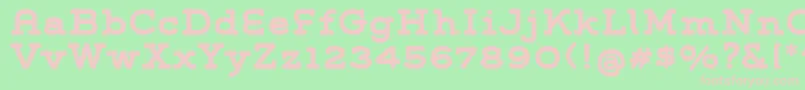 GroverSlabBold Font – Pink Fonts on Green Background