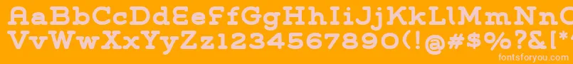 GroverSlabBold Font – Pink Fonts on Orange Background