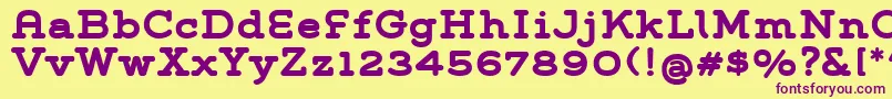 GroverSlabBold Font – Purple Fonts on Yellow Background