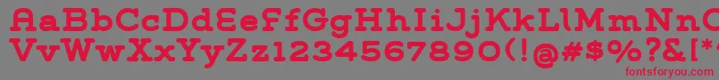 GroverSlabBold Font – Red Fonts on Gray Background