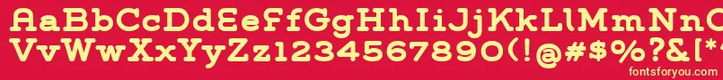 GroverSlabBold Font – Yellow Fonts on Red Background