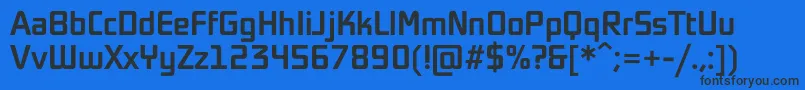 Шрифт Sochi2014Medium – чёрные шрифты на синем фоне