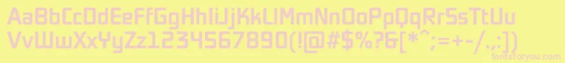 Sochi2014Medium Font – Pink Fonts on Yellow Background