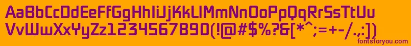 Sochi2014Medium Font – Purple Fonts on Orange Background