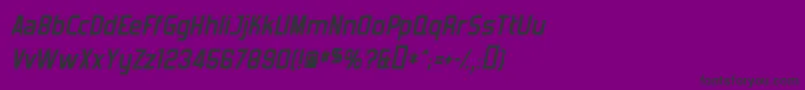 ForgottenFuturistBoldItalic Font – Black Fonts on Purple Background