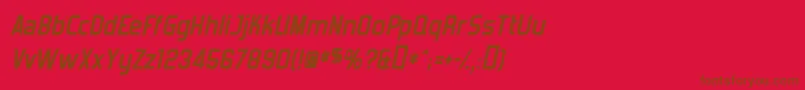 ForgottenFuturistBoldItalic Font – Brown Fonts on Red Background