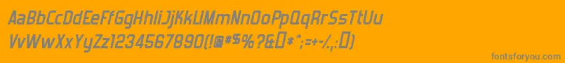 ForgottenFuturistBoldItalic Font – Gray Fonts on Orange Background