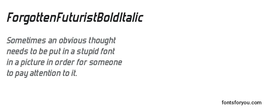 ForgottenFuturistBoldItalic フォントのレビュー