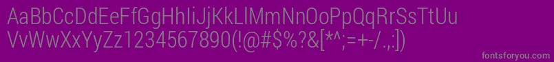 Robotocondensed Light Font – Gray Fonts on Purple Background