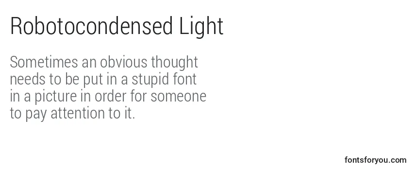 Review of the Robotocondensed Light Font