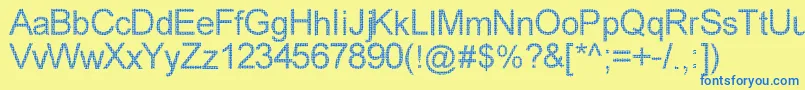 WovenBrickwork Font – Blue Fonts on Yellow Background