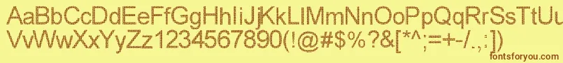 WovenBrickwork Font – Brown Fonts on Yellow Background