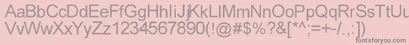 WovenBrickwork Font – Gray Fonts on Pink Background