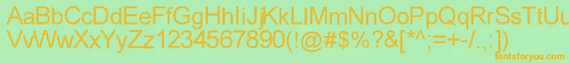 WovenBrickwork Font – Orange Fonts on Green Background