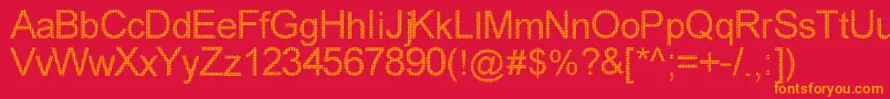 WovenBrickwork Font – Orange Fonts on Red Background