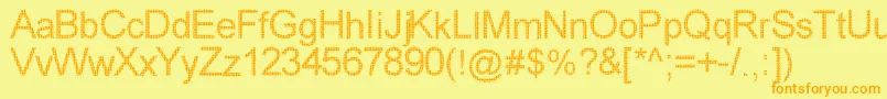 WovenBrickwork Font – Orange Fonts on Yellow Background