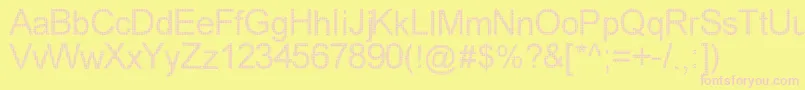 WovenBrickwork Font – Pink Fonts on Yellow Background