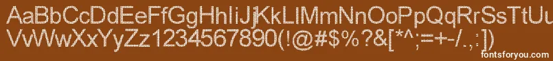 WovenBrickwork Font – White Fonts on Brown Background