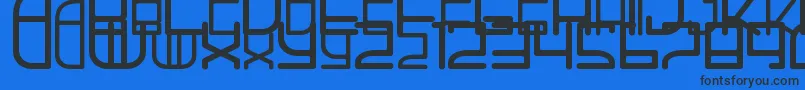 AhHa2 Font – Black Fonts on Blue Background
