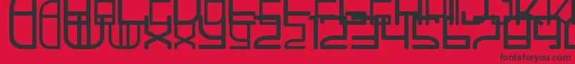 AhHa2 Font – Black Fonts on Red Background