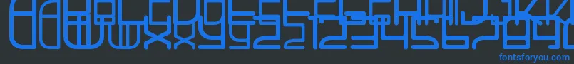 AhHa2 Font – Blue Fonts on Black Background