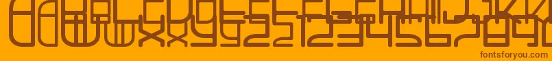 AhHa2 Font – Brown Fonts on Orange Background