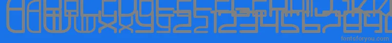 AhHa2 Font – Gray Fonts on Blue Background