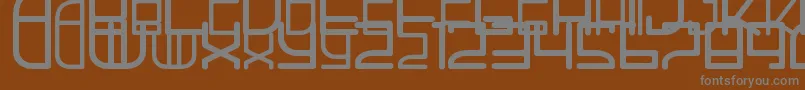 Więcej informacji o czcionce AhHa2 Czcionka AhHa2 – szare czcionki na brązowym tle