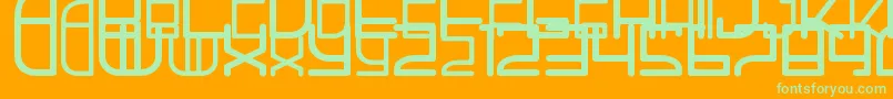 AhHa2 Font – Green Fonts on Orange Background