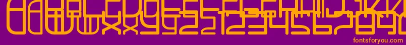 AhHa2 Font – Orange Fonts on Purple Background